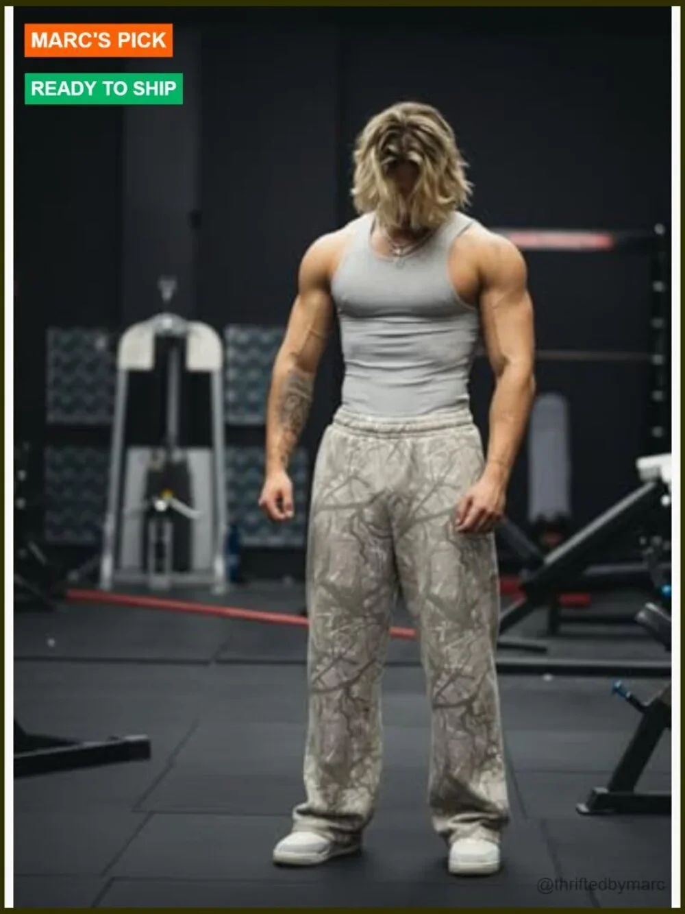 Baggy Camo Cargo Joggers with Pockets Sweatpants Men